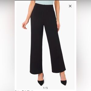 Halogen Ponte Straight Leg Black Pants